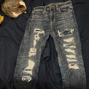 American Eagle Super Stretch X Ripped Jeans